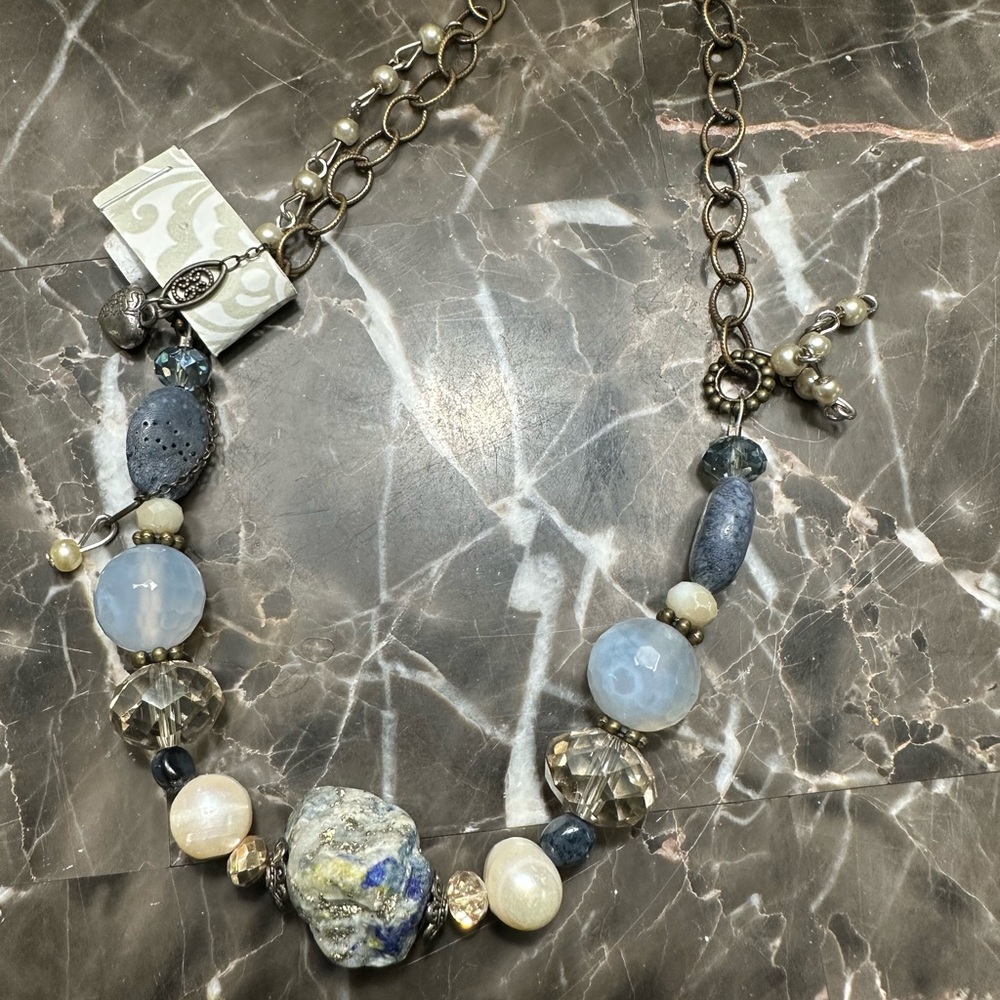 Rock & Stone blue silver necklace